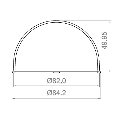 3.2 inch Vandal-proof Dome Cover