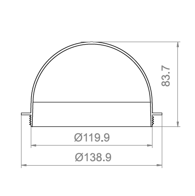 4.7 inch Screw-thread Dome Cover