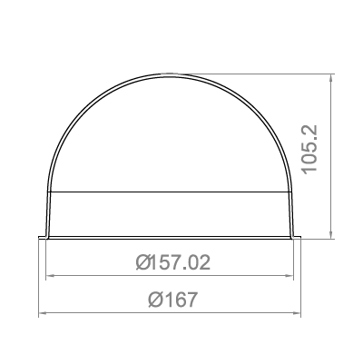 6.2 inch Vandal-proof Dome Cover